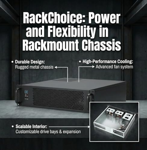 RackChoice Server case MicroATX/Mini-ITX 2U Rackmount Server Chassis max 7x3.5 Bay / USB3.0 with 2.0 Adapter Support ATX PSU Either top or Side Cooling Depth 15.7" - Thumbnail 7