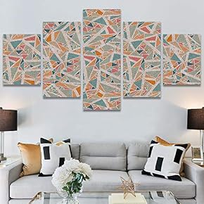 SIGNWIN 5 Panel Canvas Wall Art Modern Art...
