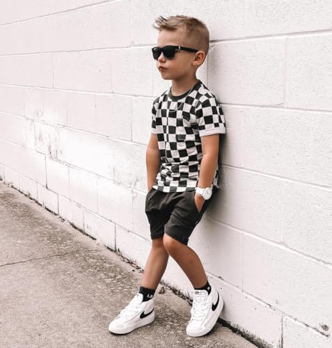 MA&BABY Checkerboard T-Shirt Shorts Set