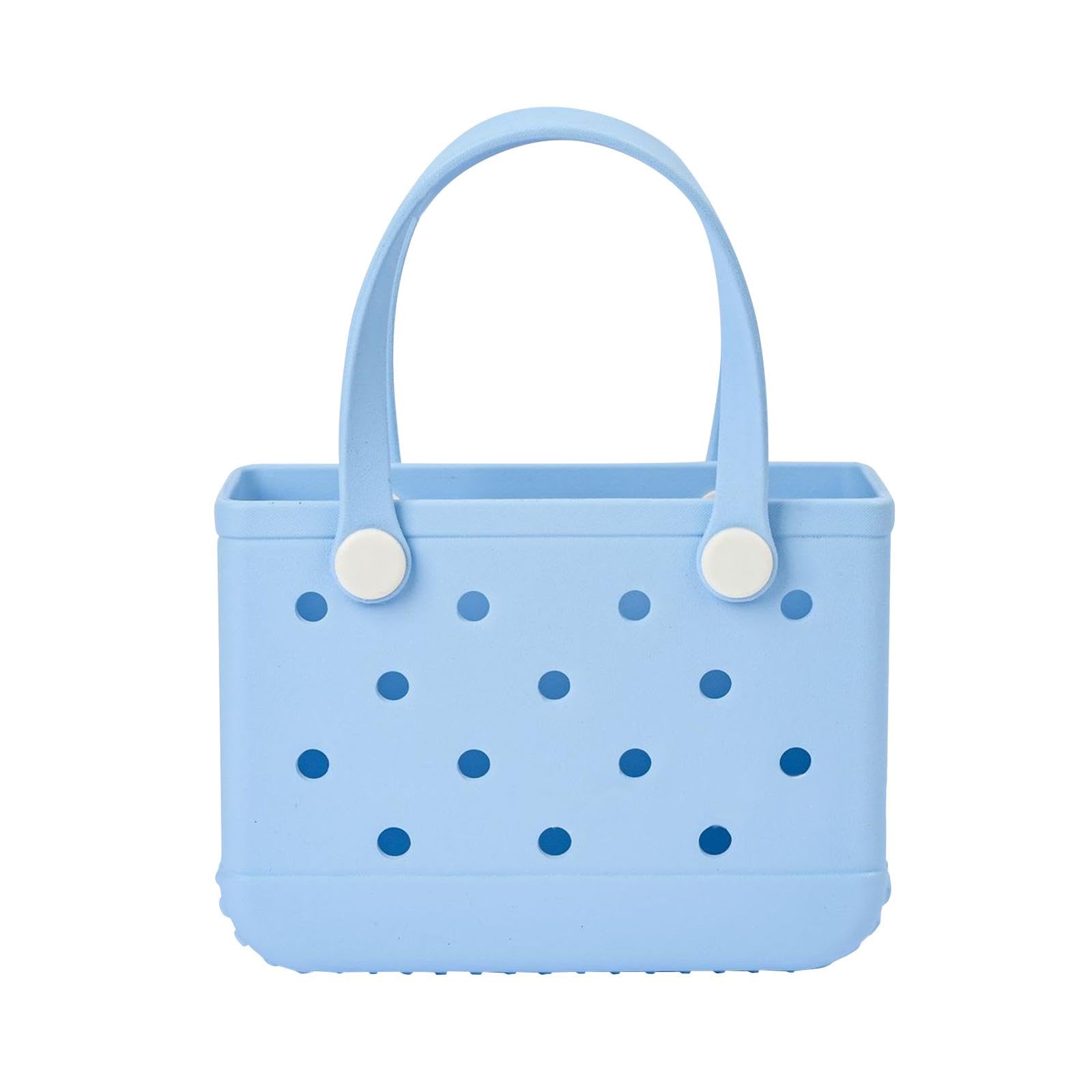 nivaa Washable Tote Bag Waterproof Handbag Organizer Fashion Summer Kids Beach Bag Light Blue-picture-44