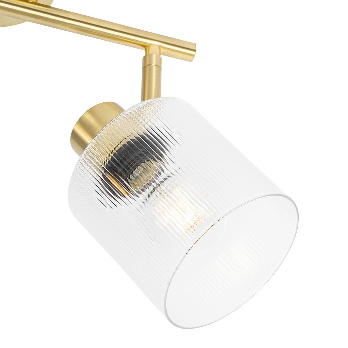 QAZQA Laura Deckenstrahler – 2-flammig, Art Deco, Gold/messing, Verstellbar, Dimmbar, Für E27 LED