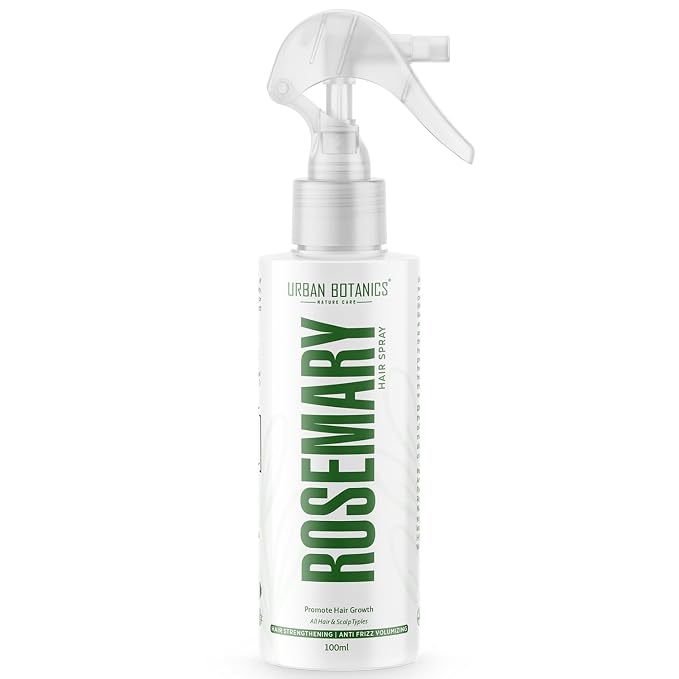 UrbanBotanics Rosemary Water Mist Spray for Hair Growth | Rice Water Extract ,Redensyl & Anagain | Hair Regrowth | Instant Shine | Strengthens Hair Roots & Strand | Anti Hair Fall | All Hair Types, 100ml