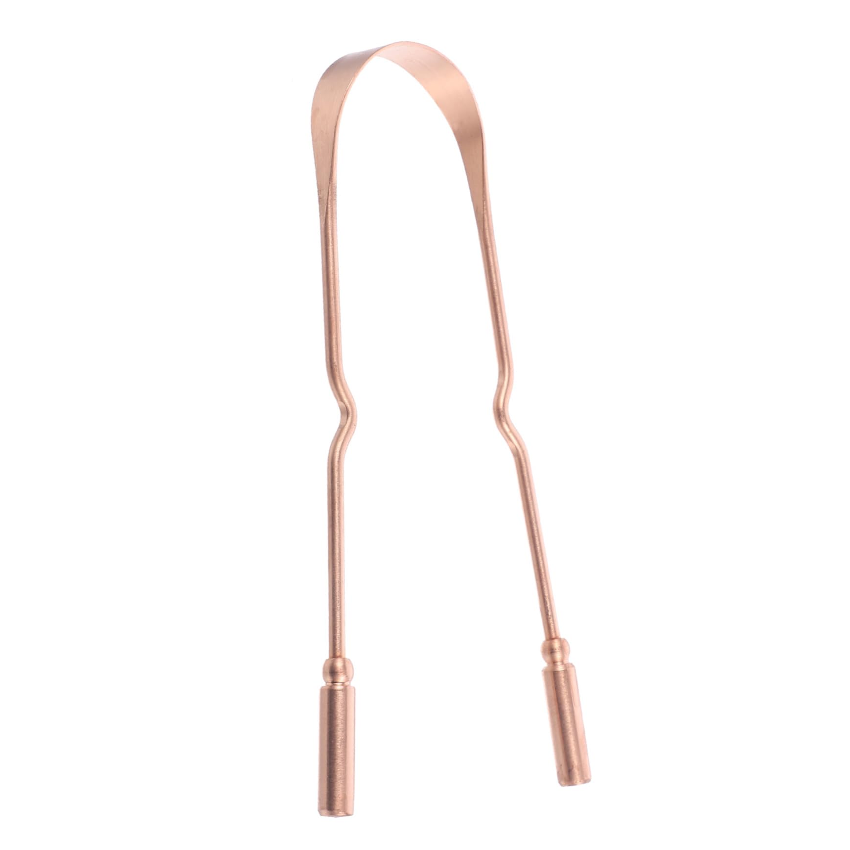 Ipetboom 1Pc Practical Copper Scraper with Box Ergonomic Oral for Bad Breath Design for Halitosis Control Durable Copper Material