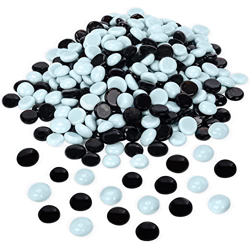 BELLE VOUS Gemischte Glassteine Deko - 2kg 18mm Flache Steine Deko...