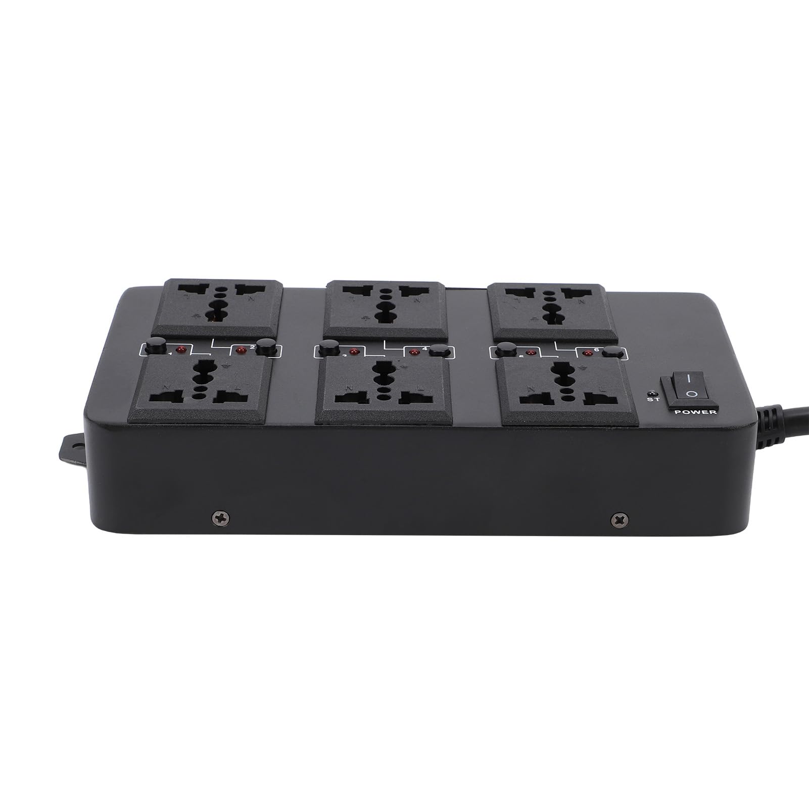 Alomejor Salida del Controlador del Secuenciador de Potencia, Metal de 6 Canales con Sincronización Secuencial de 1 Segundo e Indicadores LED, para Fuente de Alimentación Estable y
