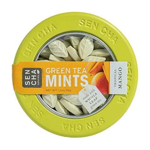 Sencha Naturals Green Tea Mints Canister, Tropical Mango, 1.2 Ounce Cover