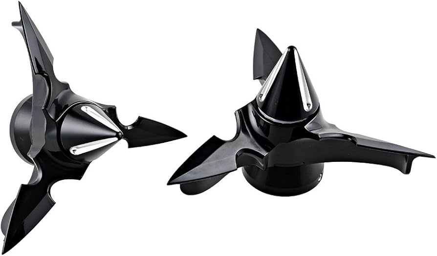 スピニングフロントアクスルナットカバー Amazon | 2ピース ブラック シルバー スパン ブレード スピニング