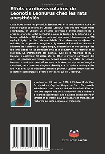 Analyse de l'Extrait Aqueux de Leonotis Leonurus : Effets Cardiovasculaires Documentés