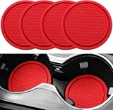 SINGARO Car Cup Coaster, 4PCS Universal Non-Slip Cup Holders Embedded in Ornaments Coaster, Car Interior...
