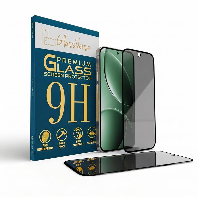 Image of GlassVerse Privacy Tempered Glass for Redmi K80 Pro | Anti Spy Screen Protector, 9H Hardness, Edge to Edge, Case Friendly, Hassle-less Installation Kit Included. (Pack of 2)