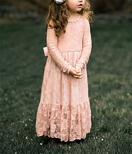 Vestidos de comunión para niñas elegantes ideales para damitas de boda y fiestas de encaje 4