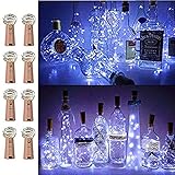 Taille universelle： Le bouchon en liège a la taille la plus universelle, ce qui est adapté pour diverses bouteilles, telles que les bouteilles en verre, les bouteilles de bière, les bouteilles de soda, idéal pour créer une atmosphère romantique. 10 ampoules LED blanches très lumineuses sur un fil argenté de 101,6 cm de long et fin.