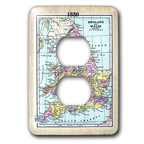 Carte de l'Angleterre 1880 plaque prise double esthétique - 2