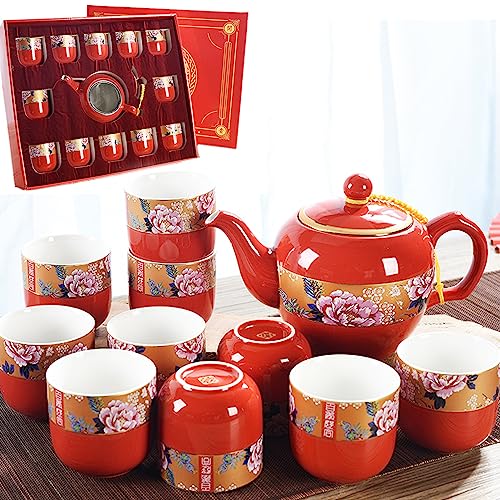 Service à thé de mariage chinois en porcelaine : le cadeau idéal pour de jeunes mariés