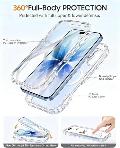 Coque iPhone 16 compatible MagSafe avec protection écran 3m - 4