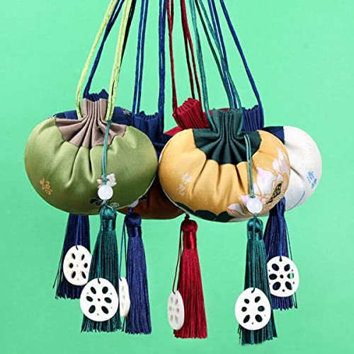 6 Bolsitas Chinas de Brocado con Cordón para Joyas miniatura 7