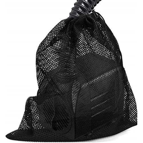 Pump-Barriere-Tasche - Teichpumpenfilterbeutel mit Kordelzug | Feiner Netzbeutel mit Anti-Verstopfung, strapazierfähiges, reißfestes Polyestermaterial, für biologische Teichfilter (schwarz, 3