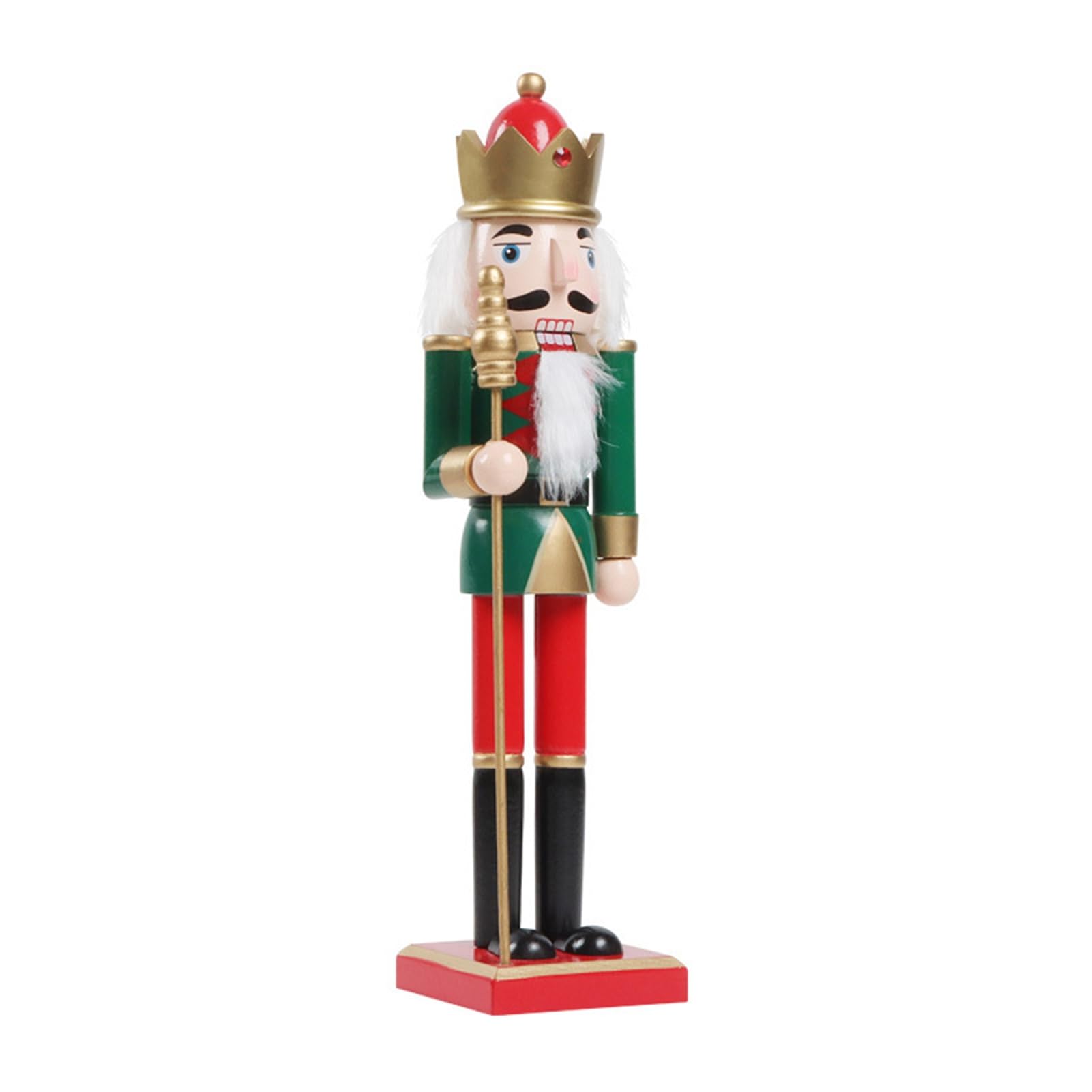 Glifora Christmas Nutcracker Ornament - Large Wooden Soldier Nutcracker Figurine for Christmas Tree, Front Door and Hotel Decoration
