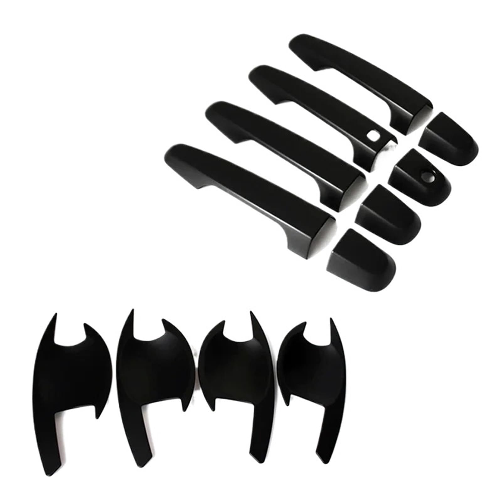 Ttopkmbc Handle And Bowl Trim Exterior Car Door Handle Fit For Mitsubishi L200 Triton Mq 2015-2021 Pickup Door Handle Covers Truck Car Accessory(Handle And Bowl Trim)