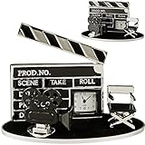 der HINGUCKER: ___ sehr edle und hochwertig verarbeitete ___ Standuhr / Tischuhr / Miniatur Uhr __ aus stabilen Metall __ Modell: 
