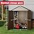 Rubbermaid Resin Outdoor Storage Shed With Floor (7 x 3.5 Ft.), Weather Resistant, Brown/Grey, Organization for Home/Lawn Mower/Backyard Equipment/Bike Storage/Pool Supplies