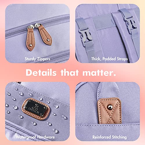 Image of Dikaslon Diaper Bag Backpack with Portable Changing Pad, Pacifier Case and Stroller Straps, Large Unisex Baby Bags for Boys Girls, Multipurpose Travel Back Pack Moms Dads, Taro Purple