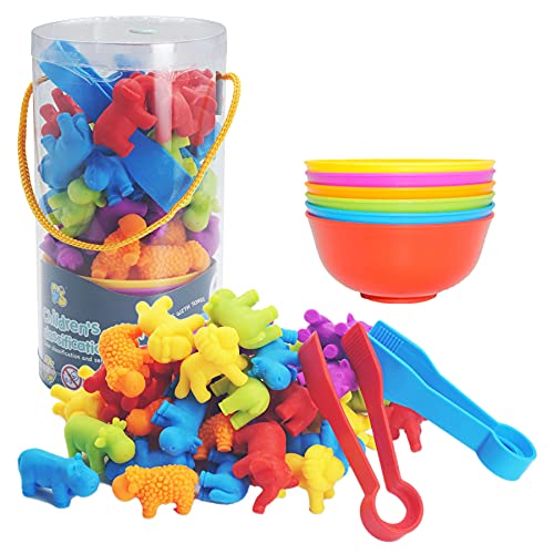 ABCaptain Counting Animals Toy Matching Sorting Game, Color Class...