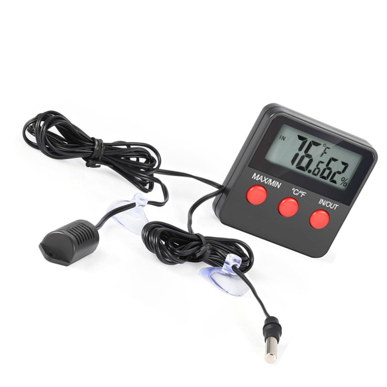 Mipcase 3pezzi Termometro Digitale Igrometro Senza Batteria per Monitoraggio Temperatura e umidità Ambienti Domestici e Terrari Misuratore per Incubazione Uova e Rettili Nero