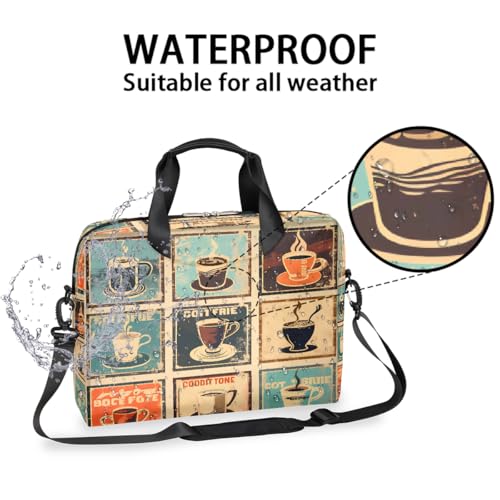 Maletín para laptop 16in impermeable coffee design miniatura 3