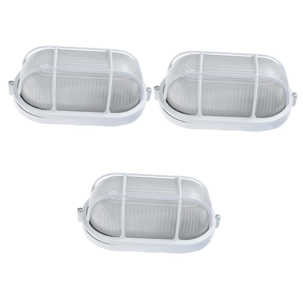 YardweOutdoor Light 3 Pcs Sauna Light Portable Light Bulb Stainless Steel and Plastic Lamps Corridor Lights White Sauna Room Lighting Lamp