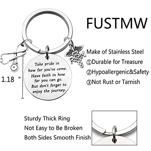 FUSTMW RN Nurse KeyChain Gift RN Graduate Gifts Registered Nurse Gifts RN Charm3