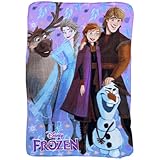 CARTOON Manta infantil Frozen Disney, 100 x 140 cm, manta suave de forro polar, 100% poliéster, 220 g/m², cálida y ligera, ideal para dormitorio, cuna o sofá