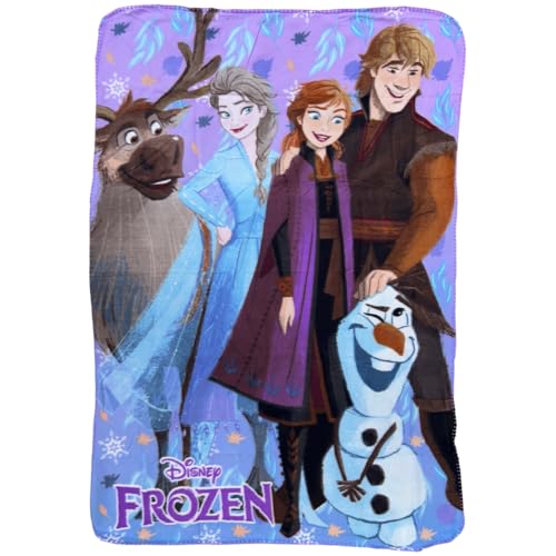 Couverture Plaid Enfants Frozen Disney - 100 x 140 cm - Couverture en Polaire Douce 100% Polyester 220 GSM - Chaude et Légère - Idéale pour Chambre, Lit ou Canapé