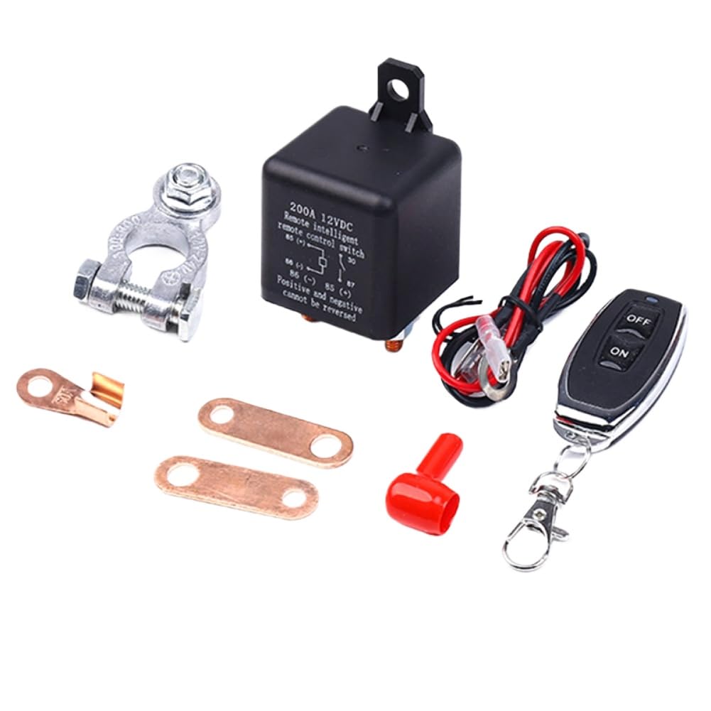 Wireless Remote Control Kit Intelligent Breaker DC12V Disconnect Isolator Relay Compatible with Car