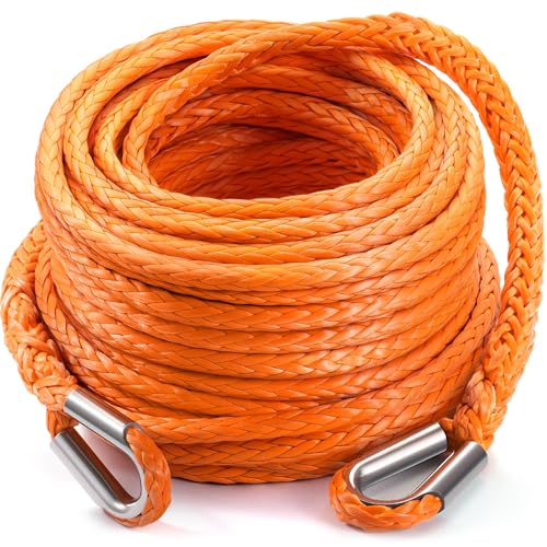 DAYDOOR Winch Rope Extension, 3/8'' x 92ft Synthetic Winch Extension
