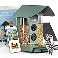 Kiwibit Beako™ Smart Bird Feeder with 4K Camera Solar Powered for Outdoors - Ultra HD Live Stream, Enhanced AI Identification 10,000+ Bird Species, Real-Time Motion Detection, Easy Setup & Refilling