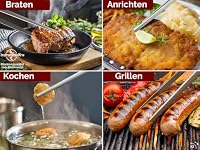 Küchenpinzette Grillpinzette Kochpinzette Pinzette Edelstahl Gerade 35,0 cm – Ansicht 6