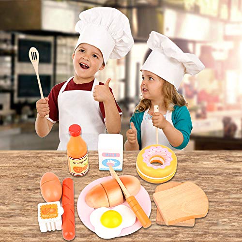 Küchenspielzeug Küchenmaschine Pop-Up Toaster 13 STK Kinder aus Holz, Kochenspielzeug Zubehör Lernspielzeug Rollenspiel… – Bild 4