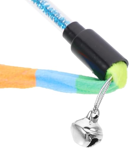 Miniatura 6 de LUOZZY Varita interactiva para gatos, 2 piezas, varita interactiva para gatos, juguete colorido para gatos, varita, juguete de caña de pescar,