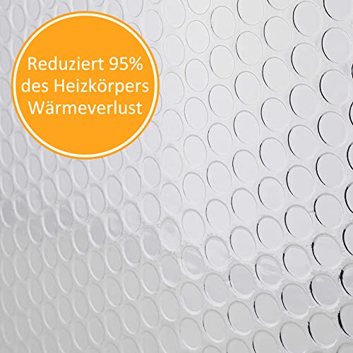 bonna Heizkörper Reflexionsfolie 5M x 0,6m x 3mm,Isolierfolie Dämmfolie Reflexionsfolie für Heizkörper Isolierung Hinter Heizkörper