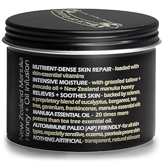 BALM OF GILEAD Manuka Eczema Honey Cream - Moisturizer for Sensitive Skin, Eczema, Psoriasis & Dermatitis - Manuka Honey Ointment, Grassfed Tallow