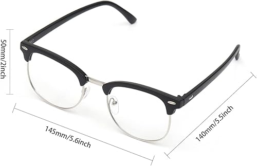 Miniatura 3 de DSKOBT Medio marco semi-Rimless Clear Lens Glasses Vintage Fashion Metal Prescription Eyeglass Frames