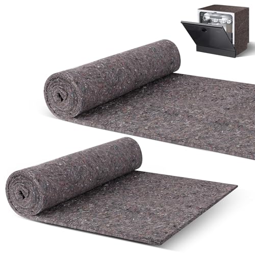 2Pcs Dishwasher Insulation Blanket Pipe Insulation Roll Sound Insulated Blanket for Wall Pipe Dishwasher (16 x 48 x 0.4 inches)