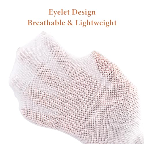 Looching Baby Girl Knee-High Socks Toddler Mesh Eyelet Bow Dress Cotton Seamless Stockings Sock 3 Pack3