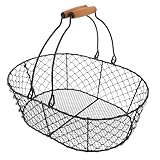 Cabilock Robuster Metallkorb für Feuerholz mit Praktischem Griff Langlebiger Drahtkorb zur Holz Kohleaufbewahrung Vielseitiger Kamin Outdoor-organizer für Camping und Heimgebrauch