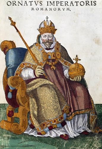Affiche décorative graffiti art mural de l'Empereur du Saint-Empire romain par Jost Amman 60x90