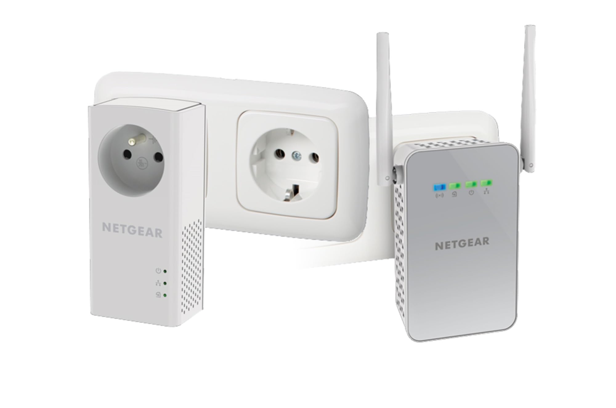 NETGEAR CPL WiFi PLPW1000-100FRS avc Prise filtrée et 1 Port Ethernet, idéal pour Avoir Internet Partout dans la Maison et Profiter du Service Multi-TV à la Maison