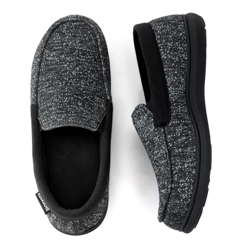 RockDove Men’s Tweed Memory Foam Moc Slipper