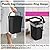 0.8 Gallon/3L Compost Bin Kitchen, Bring 5 Rolls (100) of Garbage Bags, for Use on Countertops or Under Sinks, Hanging Trash Can with Lid, for Cupboard/Bathroom/Bedroom/Office/Camping(Black)