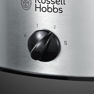 Russell hobbs 22740 56 slow cookers black silver glass stainless steel  urban country home decor